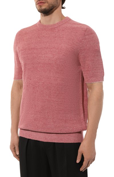 Джемпер изо льна и хлопка BRUNELLO CUCINELLI, арт. M2L70B2257, фото 3