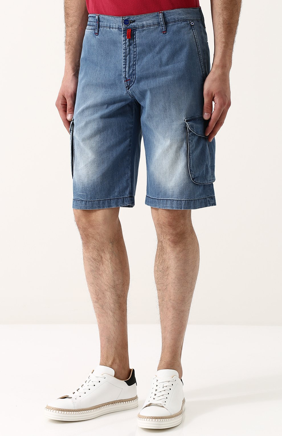 Джинсовые шорты с накладными карманами KITON, арт. UFPPB/J06P66, фото 3
