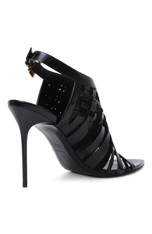 Кожаные босоножки Balmain GN1UH194/LMXK Чёрный  GN1UH194/LMXK Фото 5