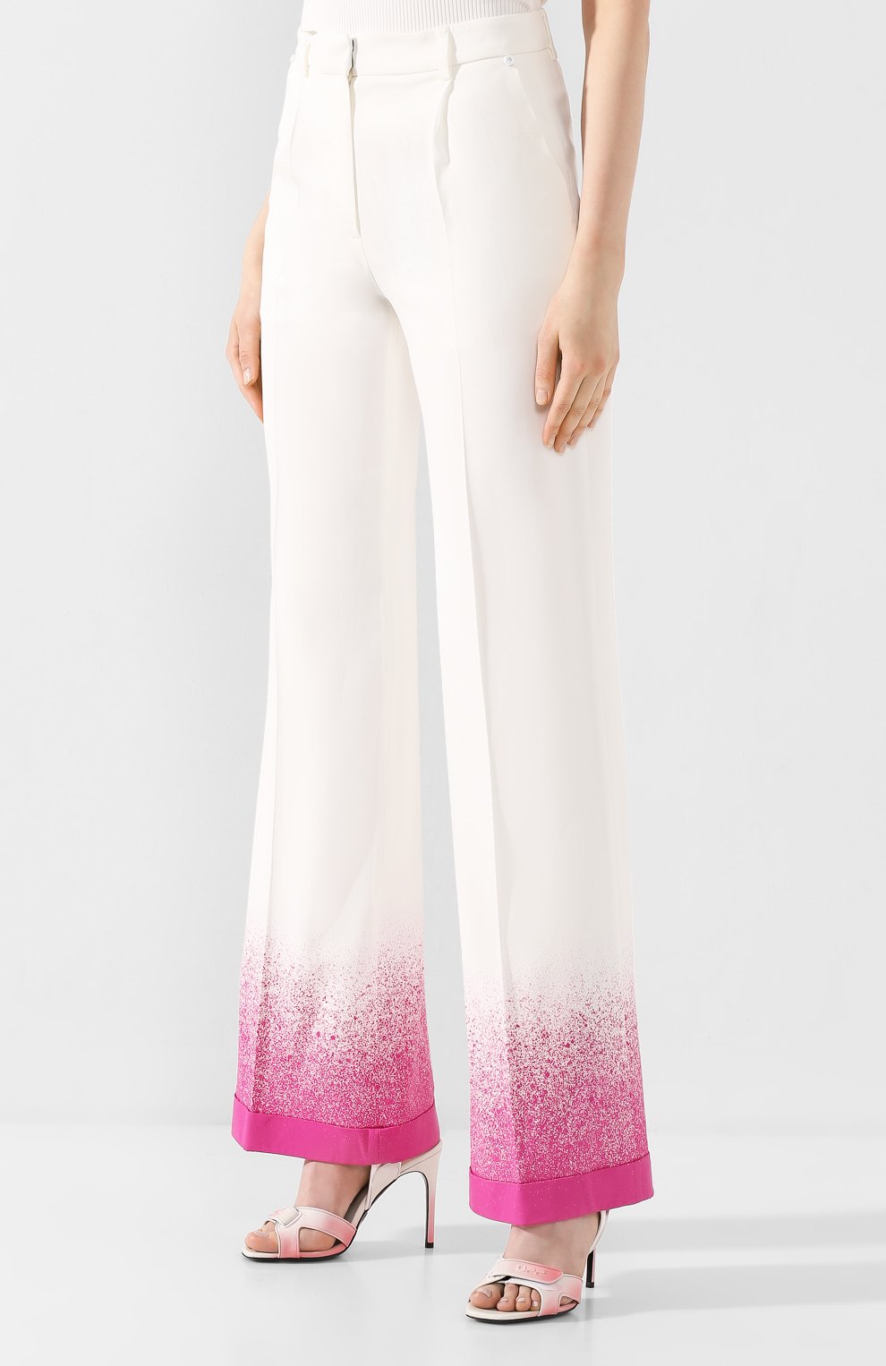 Брюки из вискозы OFF-WHITE белого цвета по цене 129500 руб., арт. 0WCA102R20H210960128, фото 3 Брюки из вискозы OFF-WHITE, арт. 0WCA102R20H210960128, фото 3