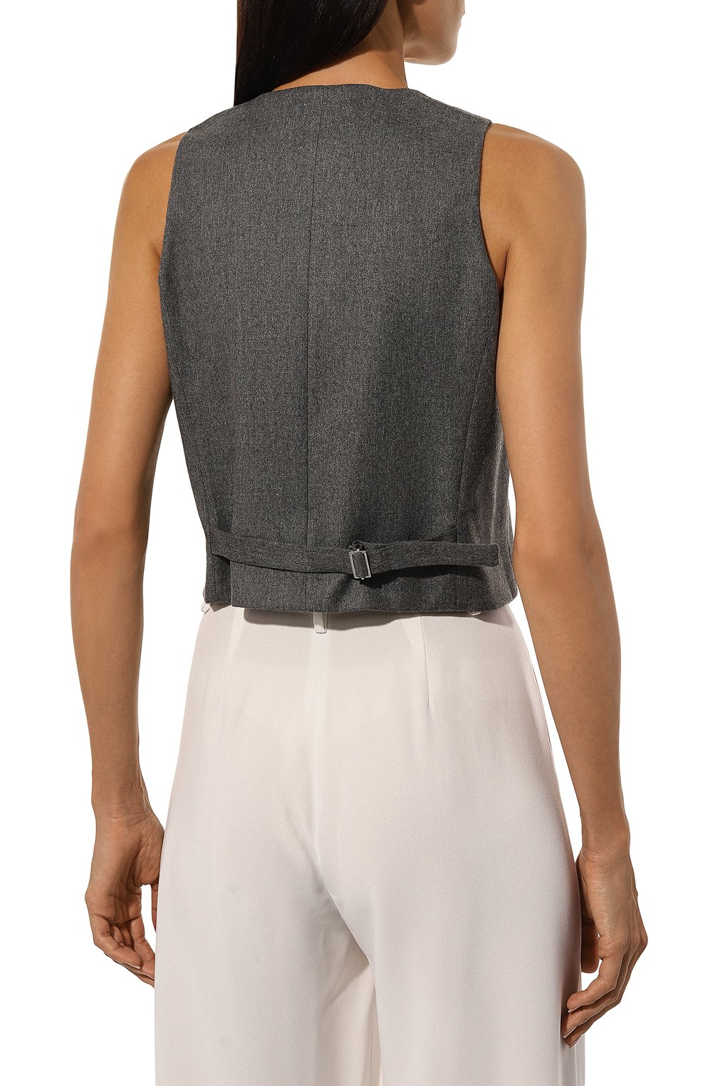 Жилет из вискозы и шерсти THE ANDAMANE серого цвета по цене 35150 руб., арт. T160911A/TNV115, фото 4 Жилет из вискозы и шерсти THE ANDAMANE, арт. T160911A/TNV115, фото 4