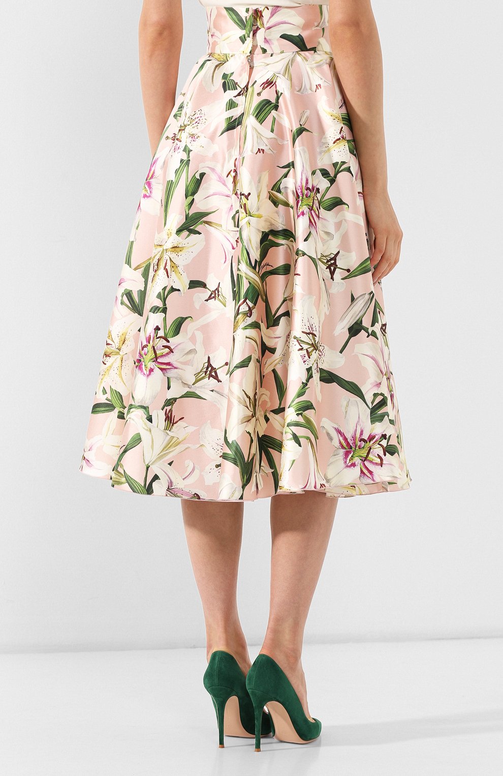 Шелковая юбка DOLCE & GABBANA светло-розового цвета по цене 183000 руб., арт. F4BL8T/HS149, фото 4 Шелковая юбка DOLCE & GABBANA, арт. F4BL8T/HS149, фото 4