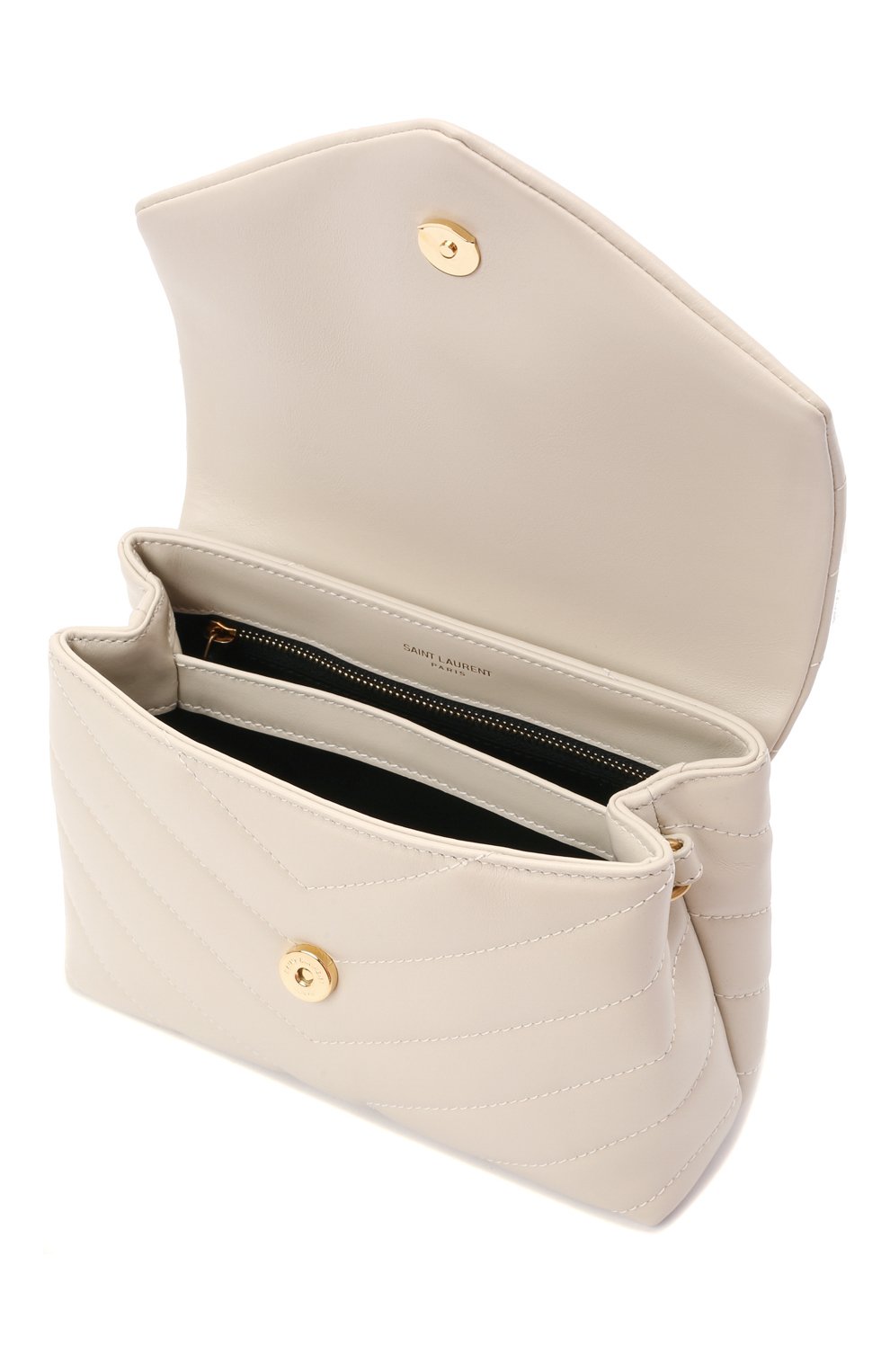 Сумка loulou toy SAINT LAURENT молочного цвета по цене 216000 руб., арт. 678401/DV707, фото 4 Сумка loulou toy SAINT LAURENT, арт. 678401/DV707, фото 4