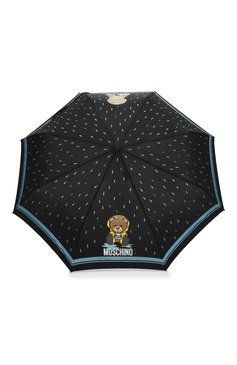 Женский складной зонт MOSCHINO черного цвета, арт. 8058-0PENCL0SE | Фото 1 (Материал: Текстиль, Металл, Синтетический материал; Нос: Не проставлено)
