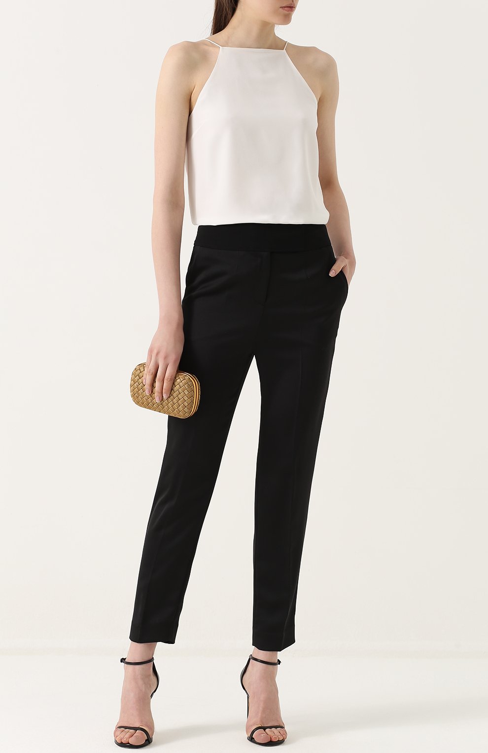 Шелковый топ с кружевной отделкой и открытой спиной CAMI NYC, арт. THE CHARLIE, фото 2