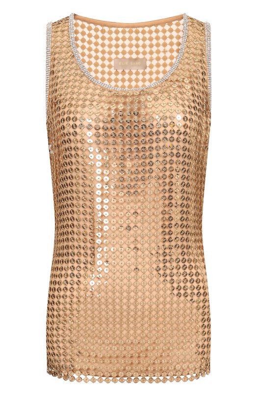 Майка с отделкой пайетками Elie Saab T0309/PA013 Золотой T0309/PA013