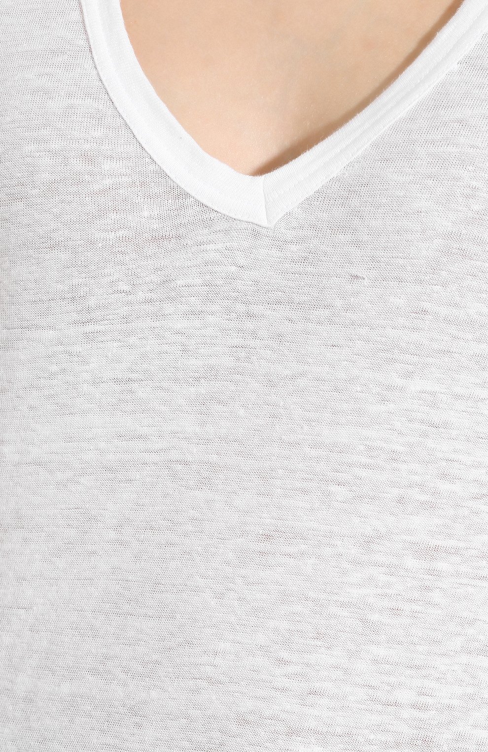 Льняная футболка ISABEL MARANT ETOILE белого цвета по цене 15150 руб., арт. TS0377-00M004E/KRANGER, фото 5 Льняная футболка ISABEL MARANT ETOILE, арт. TS0377-00M004E/KRANGER, фото 5
