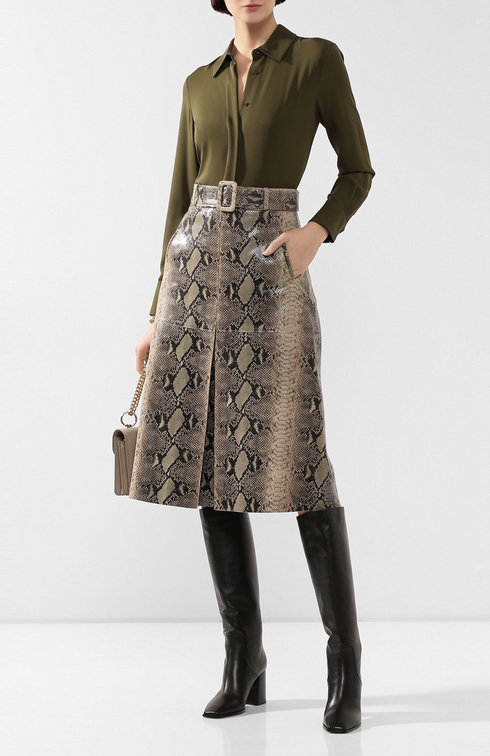 Кожаная юбка TOMMY HILFIGER, арт. WW0WW26120, фото 2