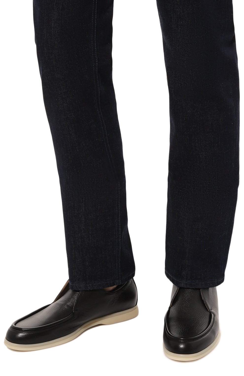 Кожаные лоферы W.GIBBS черного цвета по цене 49600 руб., арт. 1078010/CERV0, фото 3 Кожаные лоферы W.GIBBS, арт. 1078010/CERV0, фото 3