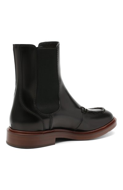 Кожаные ботинки TOD’S черного цвета по цене 89950 руб., арт. XXW93C0DV00ESH, фото 4 Кожаные ботинки TOD’S, арт. XXW93C0DV00ESH, фото 4