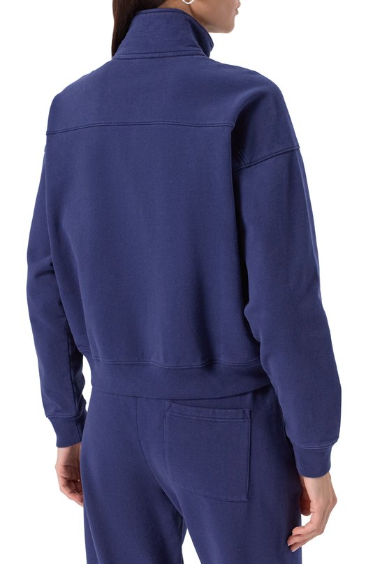 Хлопковый свитшот Sporty and Rich ST073606231BL106 Синий  ST073606231BL106 Фото 4