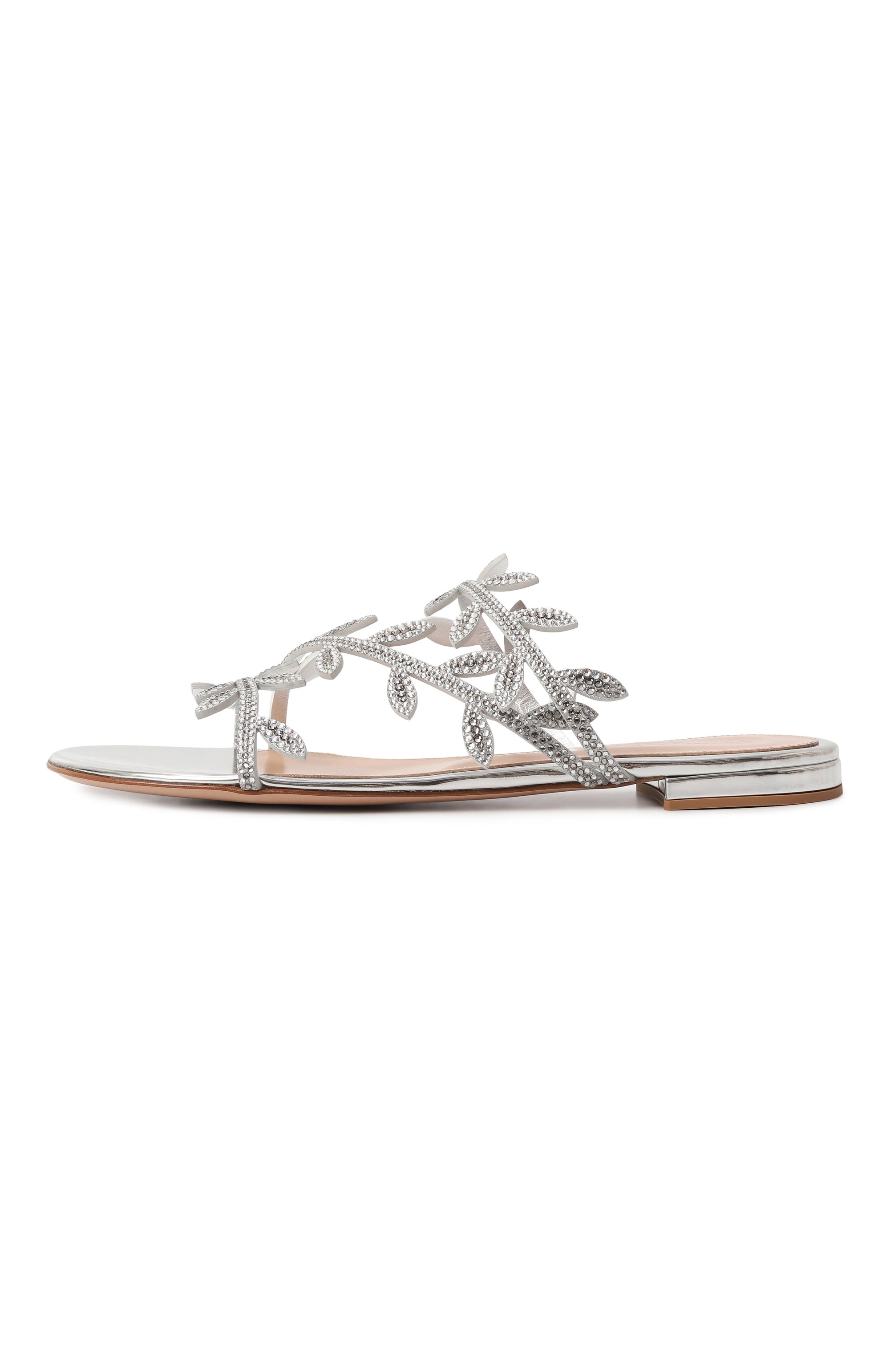 Кожаные шлепанцы flavia GIANVITO ROSSI, арт. G10038.05RIC.BMTARAR, фото 4