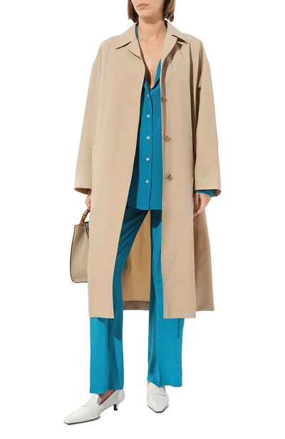 Шелковая рубашка KITON бирюзового цвета по цене 99500 руб., арт. D55410K0597A, фото 2 Шелковая рубашка KITON, арт. D55410K0597A, фото 2