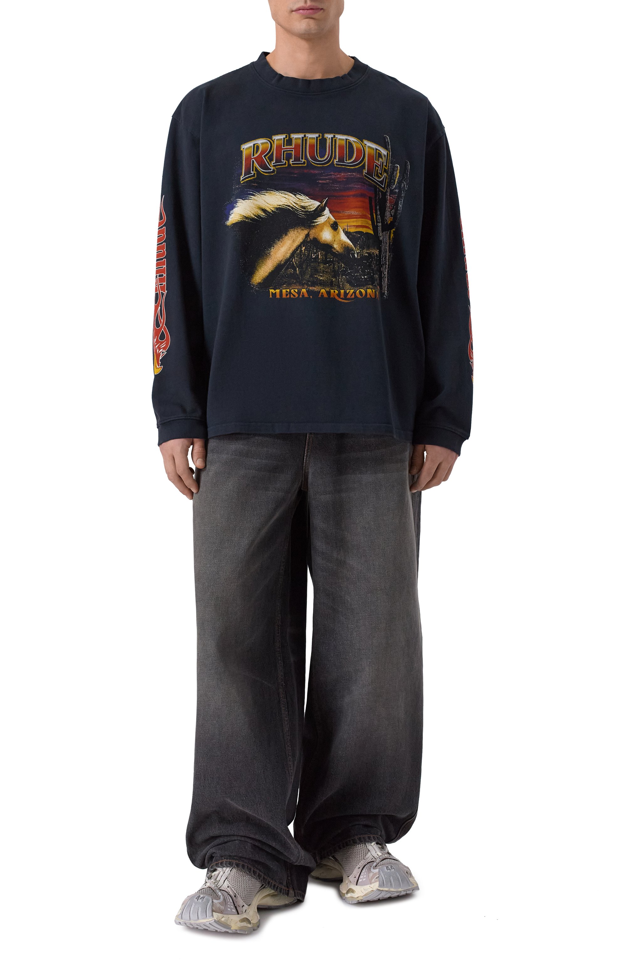 Хлопковый лонгслив RHUDE, арт. RHFW25TT08012, фото 2