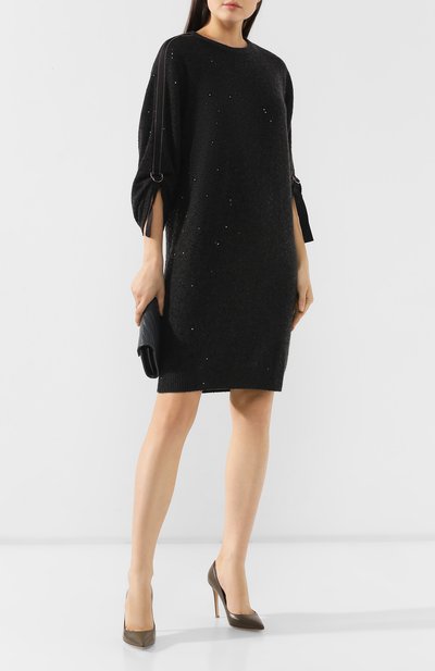 Платье из смеси кашемира и шелка BRUNELLO CUCINELLI, арт. M73542A80P, фото 2