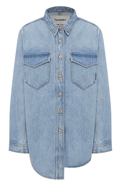 Женская джинсовая рубашка NANUSHKA, арт. S0LI_BLUE WASH_RIGID DENIM