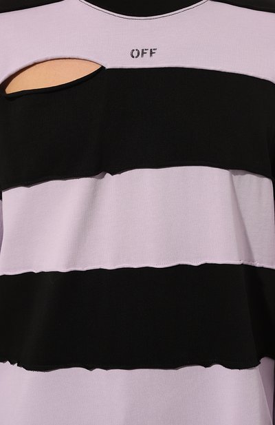 Хлопковый лонгслив OFF-WHITE, арт. 0MAB096W24JER001, фото 5