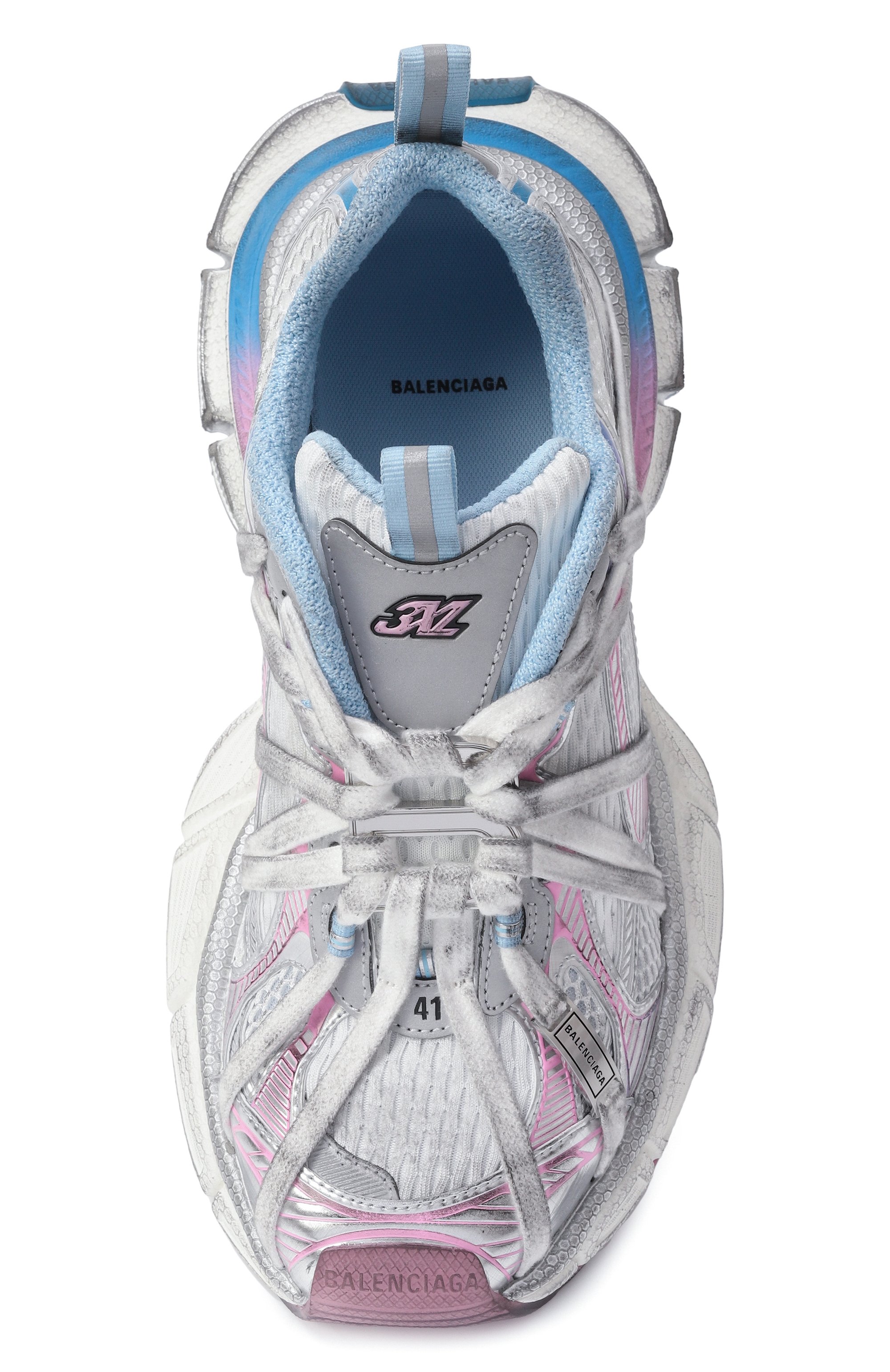 Комбинированные кроссовки 3xl extreme laces b BALENCIAGA серого цвета по цене 224000 руб., арт. 825599/W3XCH, фото 6 Комбинированные кроссовки 3xl extreme laces b BALENCIAGA, арт. 825599/W3XCH, фото 6