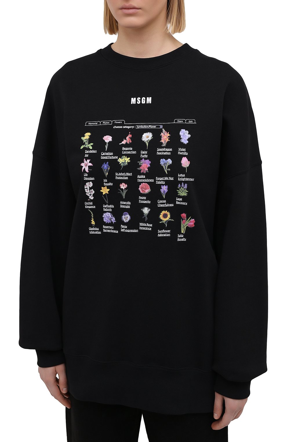 Хлопковый свитшот MSGM, арт. 3041MDM91 217299, фото 3