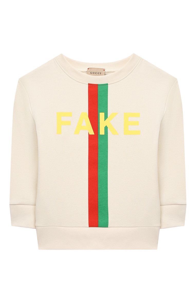 Мужского хлопковый свитшот GUCCI белого цвета, арт. 586138/XJC7F | Фото 1 (Мальчики Кросс-КТ: Толстовка-одежда, Свитшот-одежда; Региональные ограничения белый список (Axapta Mercury): RU, Не проставлено; Нос: Не проставлено; Ростовка одежда: 10 - 11 лет | 140 - 146см, 4 года | 104 см, 5 лет | 110 см, 6 лет | 116 см, 8 лет | 128 см)