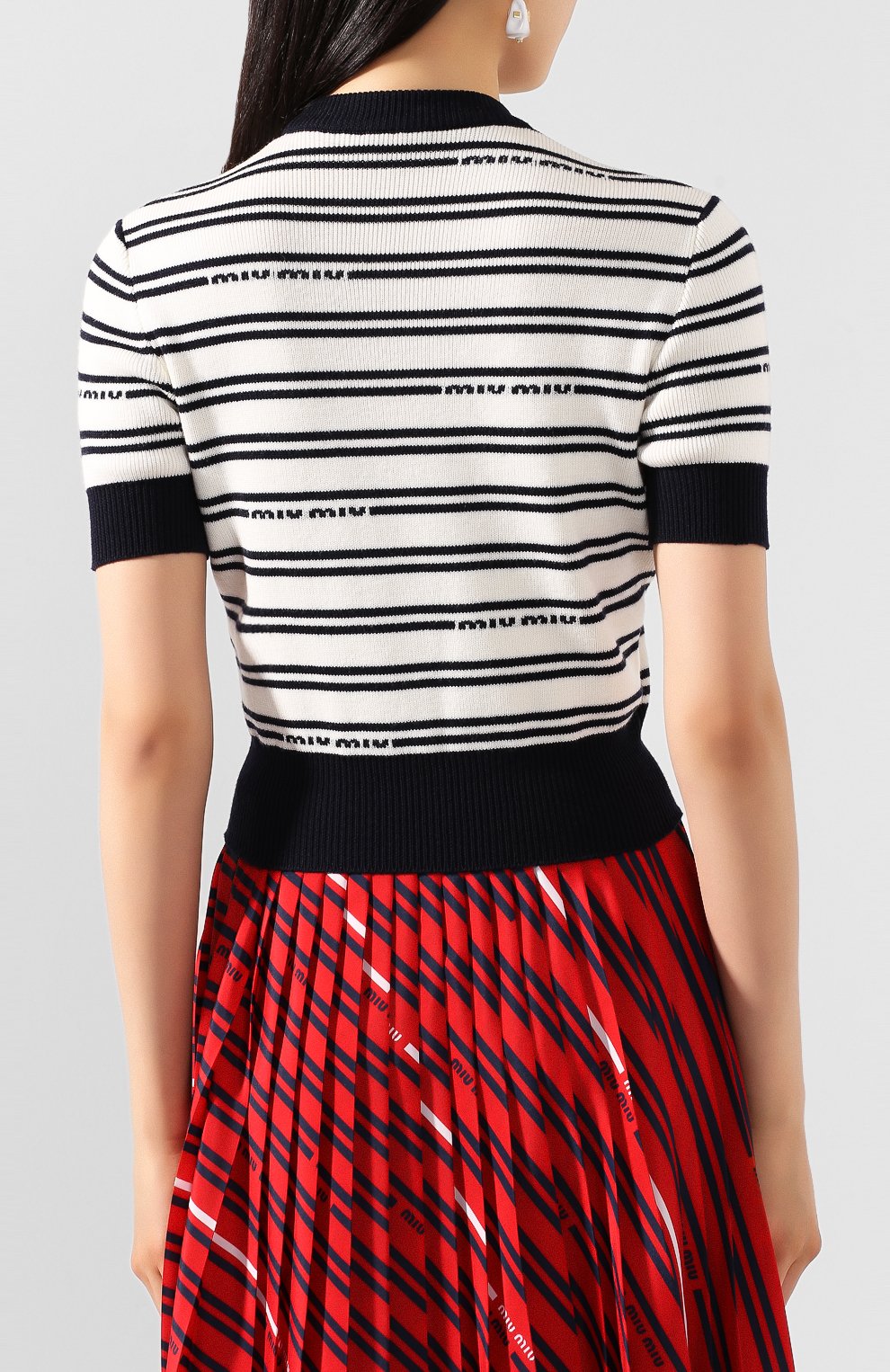 Шерстяной пуловер MIU MIU, арт. MML324-NOC-F0304, фото 4