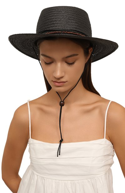 Шляпа MELISSA ODABASH темно-коричневого цвета по цене 22960 руб., арт. GISELE CR, фото 2 Шляпа MELISSA ODABASH, арт. GISELE CR, фото 2