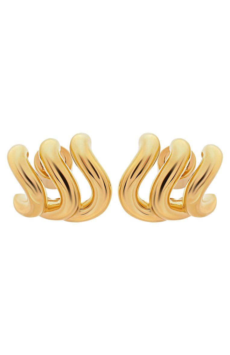 Женские серьги loop trio BALENCIAGA золотого цвета, арт. 792822 TZ99G | Фото 1 (Материал: Металл; Нос: Не проставлено; Региональные ограничения белый список (Axapta Mercury): Не проставлено)