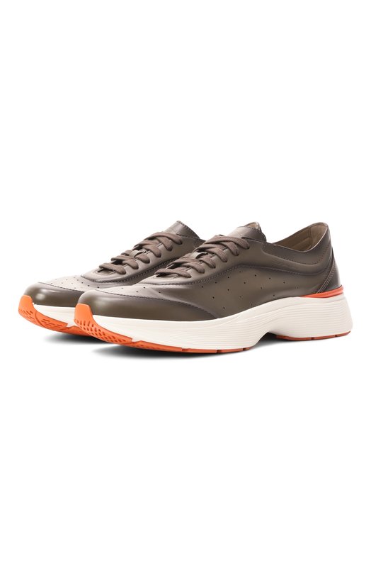Кожаные кроссовки Bounce Santoni MBBG22070BART0IL Коричневый MBBG22070BART0IL