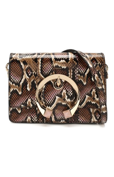 Сумка madeline JIMMY CHOO коричневого цвета по цене 196500 руб., арт. MADELINE SH0ULDER/S/YTG, фото 5 Сумка madeline JIMMY CHOO, арт. MADELINE SH0ULDER/S/YTG, фото 5