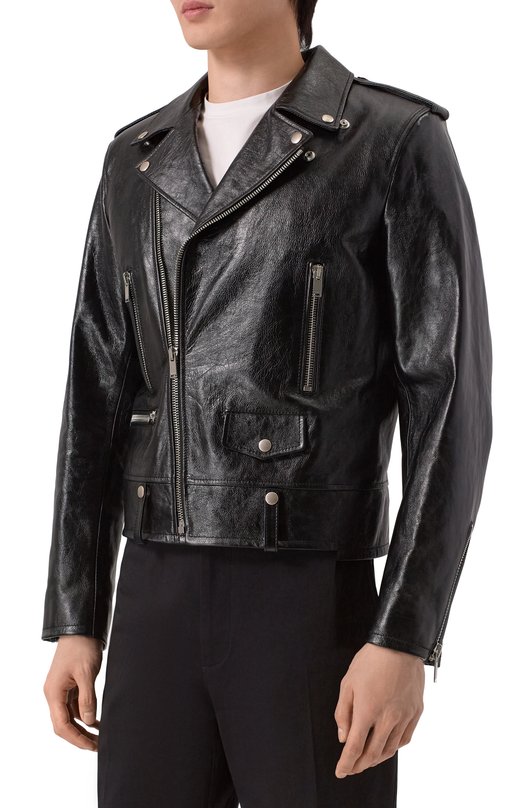 Кожаная куртка Saint Laurent 484284/YC2NI Чёрный  484284/YC2NI Фото 3