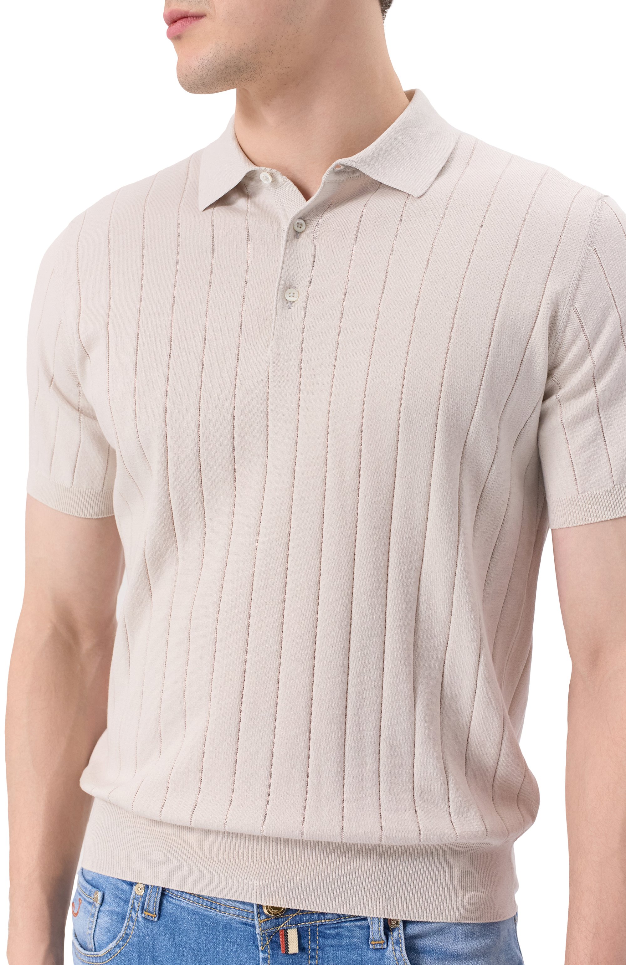 Хлопковое поло CORNELIANI, арт. 25M512-2525153, фото 5