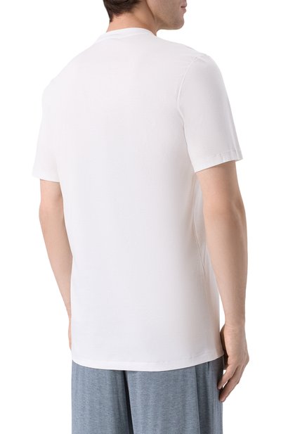 Хлопковая футболка ZIMMERLI белого цвета по цене 21750 руб., арт. 286-1447, фото 4 Хлопковая футболка ZIMMERLI, арт. 286-1447, фото 4