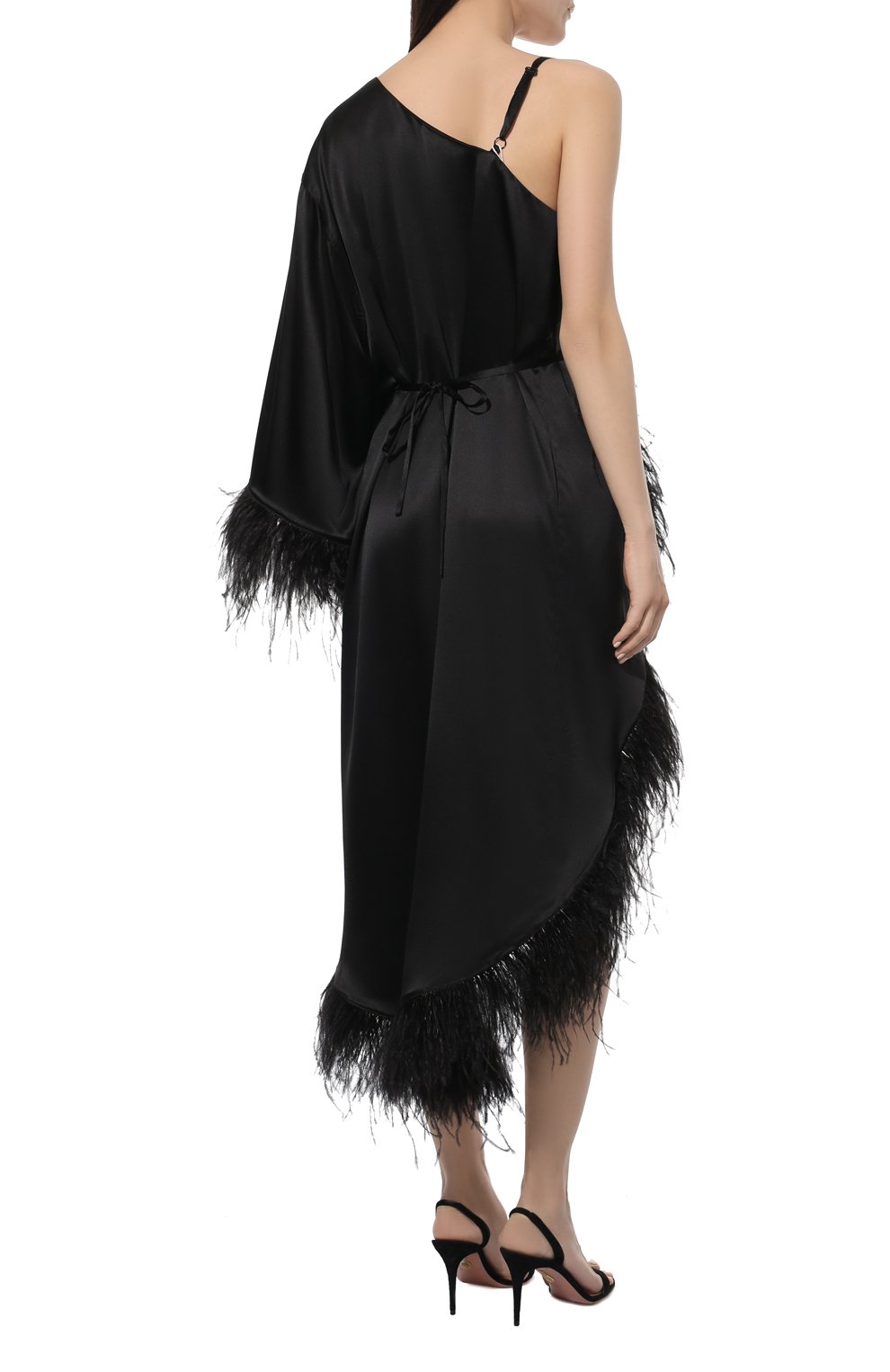 Шелковое платье с отделкой перьями RUBAN, арт. RТS21-11.1.52.2, фото 4