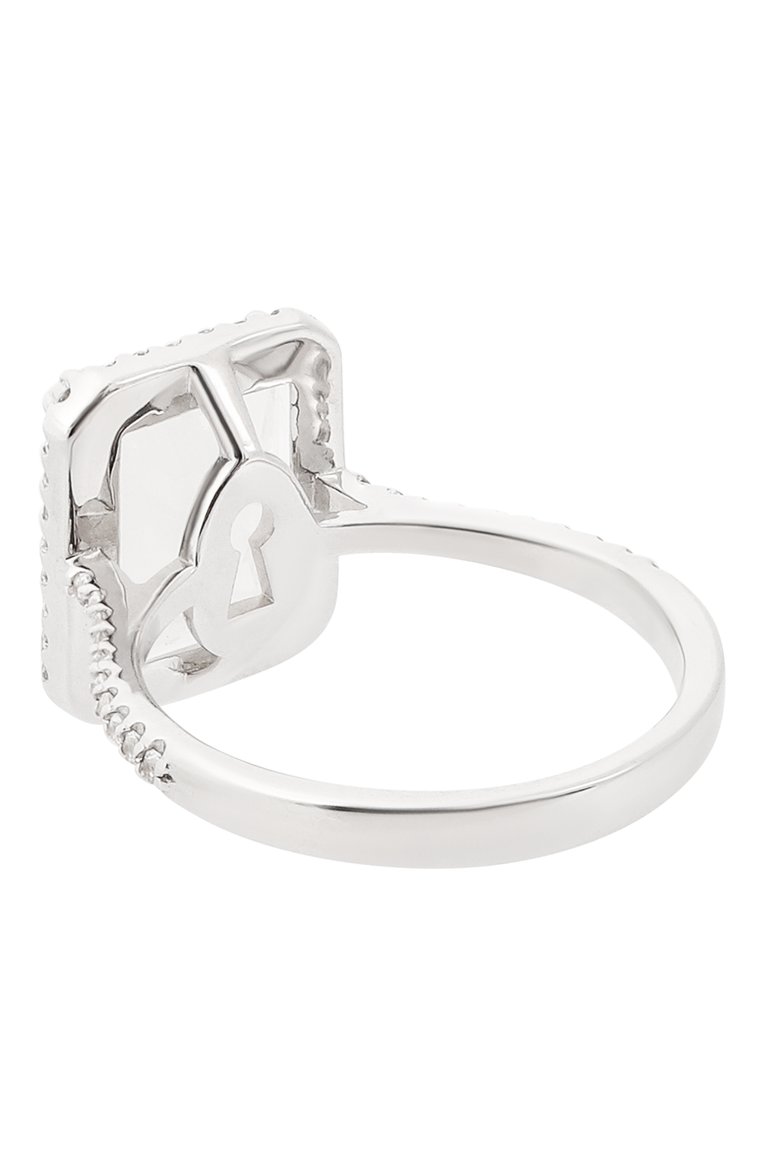 Женское кольцо SECRETS JEWELRY белого цвета, арт. КБЛКС00348 | Фото 3 (Нос: Не проставлено; Региональные ограничения белый список (Axapta Mercury): Не проставлено; Материал: Камень, Серебро)