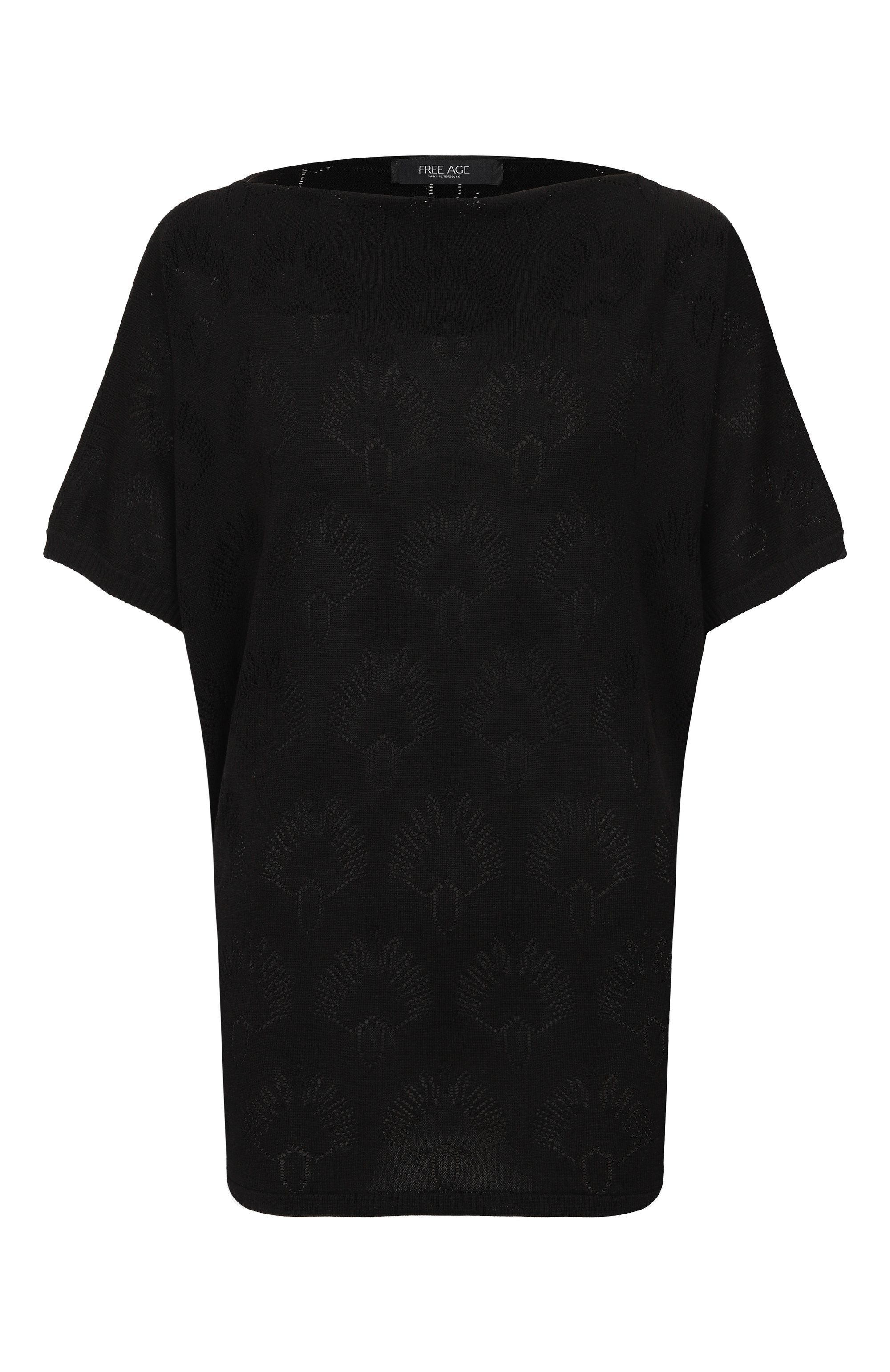 Пуловер из шелка и вискозы FREEAGE черного цвета по цене 45980 руб., арт. S25.JM135.6070.900, фото 1 Пуловер из шелка и вискозы FREEAGE, арт. S25.JM135.6070.900, фото 1