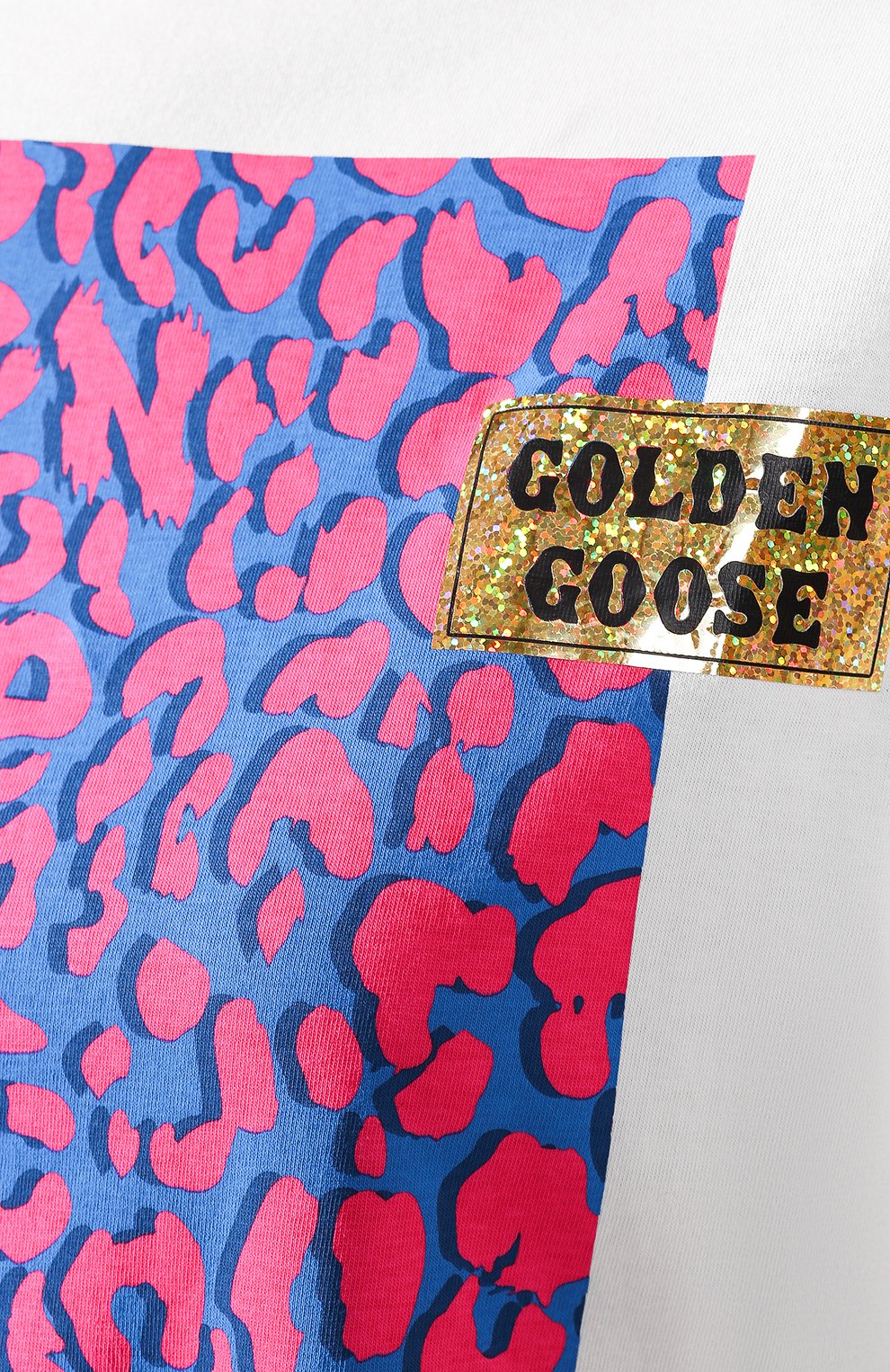 Хлопковая футболка GOLDEN GOOSE DELUXE BRAND белого цвета по цене 13650 руб., арт. G35WP124.G1, фото 5 Хлопковая футболка GOLDEN GOOSE DELUXE BRAND, арт. G35WP124.G1, фото 5