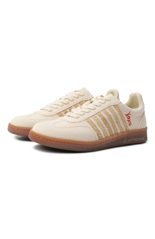 Текстильные кеды Summer Lovers Dsquared2 SNM0439/00308355 Бежевый SNM0439/00308355