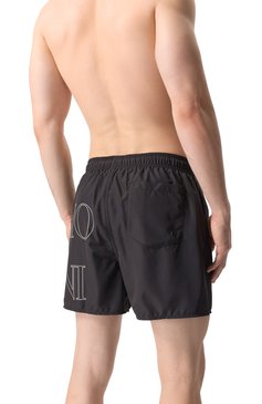 Мужские плавки-шорты EMPORIO ARMANI черного цвета, арт. EM000583/AF12326 | Фото 3 (Материал сплава: Проставлено; Нос: Не проставлено; Мужское Кросс-КТ: плавки-шорты; Принт: С принтом; Материал внешний: Синтетический материал)