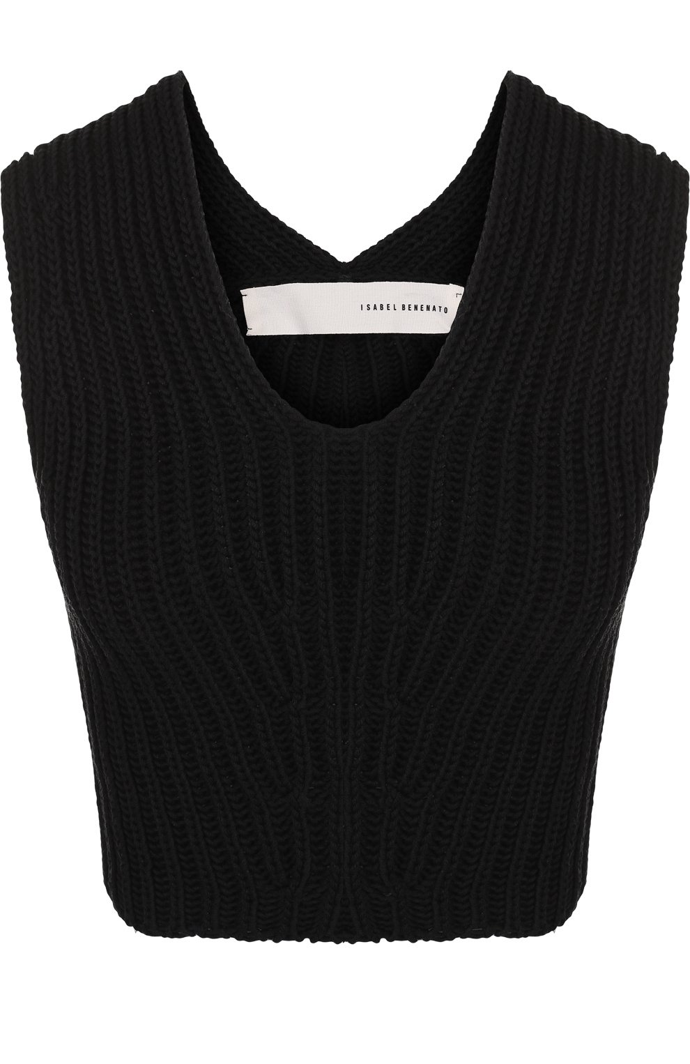 Кроп-топ из хлопка фактурной вязки ISABEL BENENATO, арт. WK14S18, фото 1