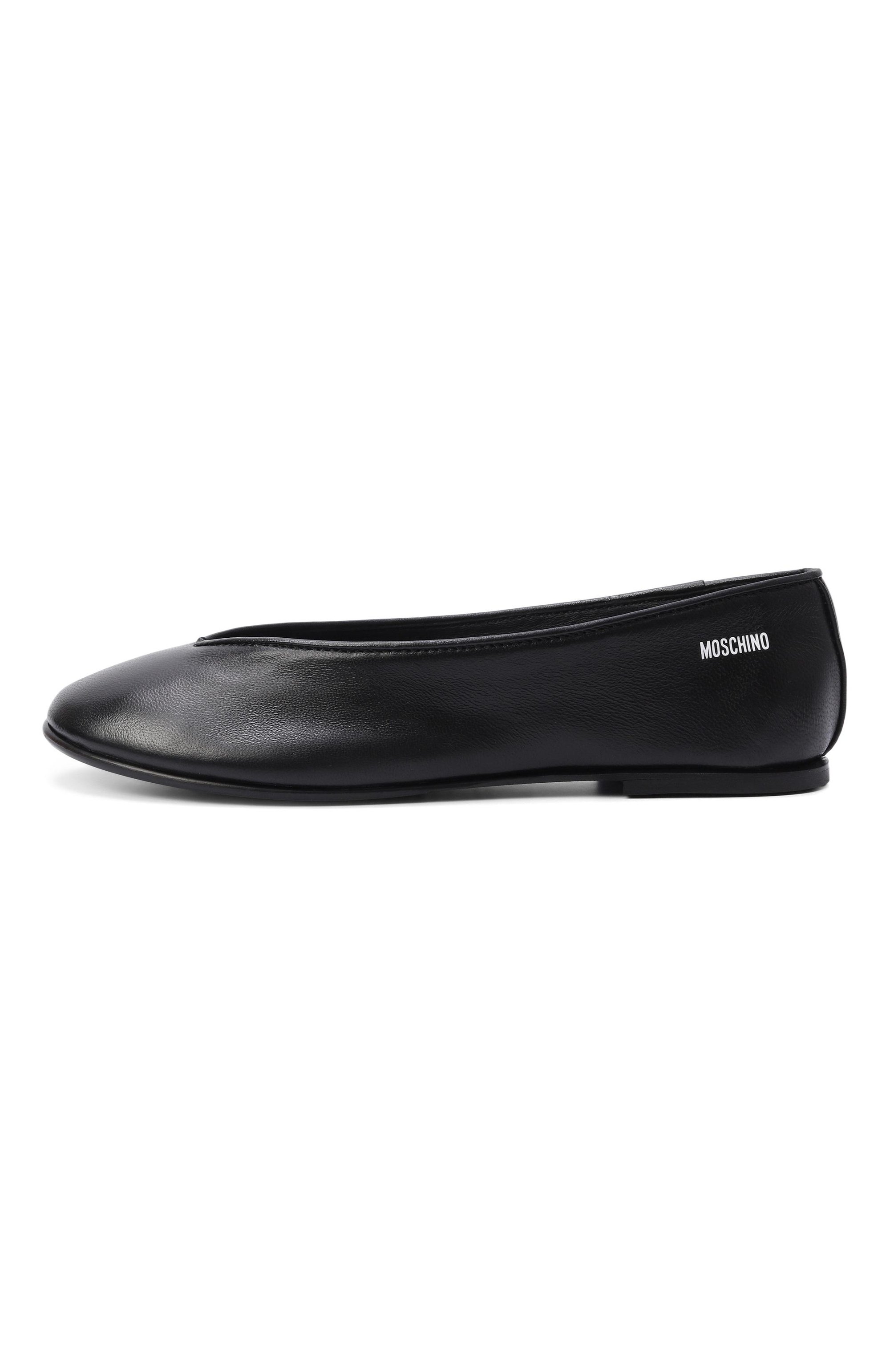 Кожаные балетки MOSCHINO, арт. 84173/VAR1_001, фото 2