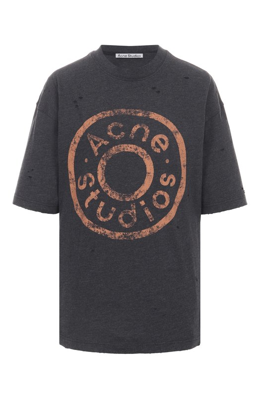 Хлопковая футболка Acne Studios FN-UX-TSHI000079/CL0294 Серый FN-UX-TSHI000079/CL0294