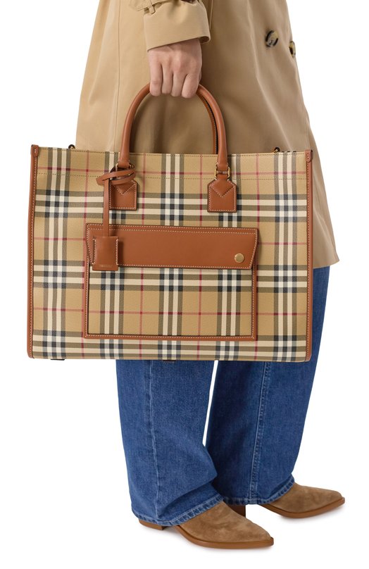 Сумка-тоут Freya medium Burberry 8109792 Бежевый  8109792 Фото 2