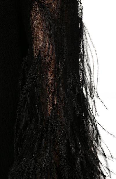 Пуловер с отделкой перьями VALENTINO, арт. TB3KCA8756M, фото 5