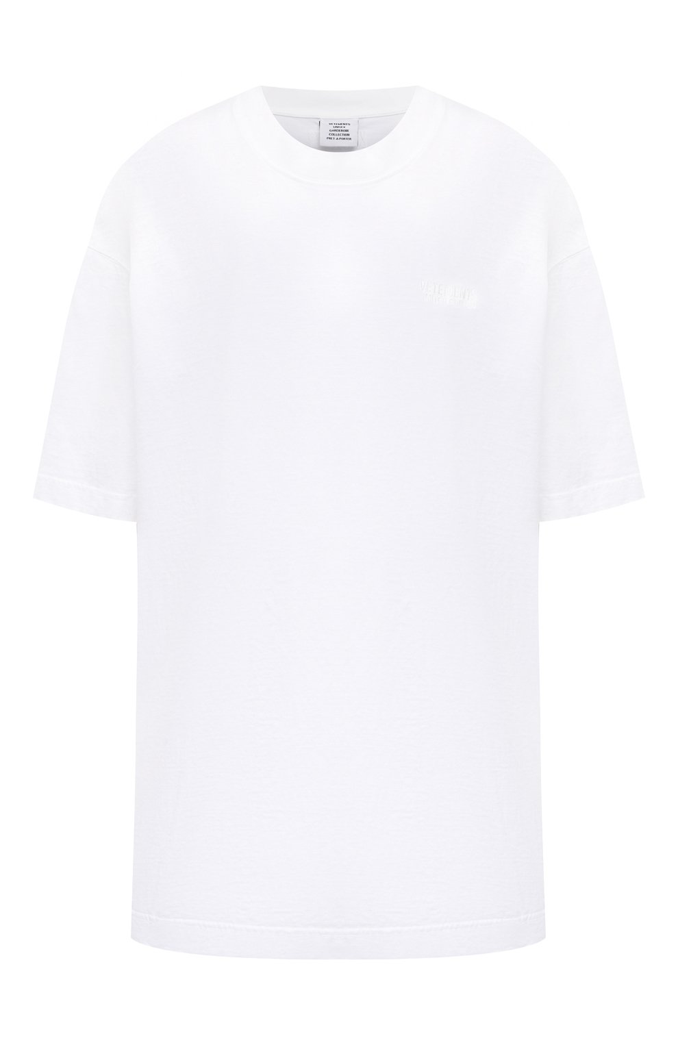 Хлопковая футболка VETEMENTS, арт. UE63TR140W, фото 1