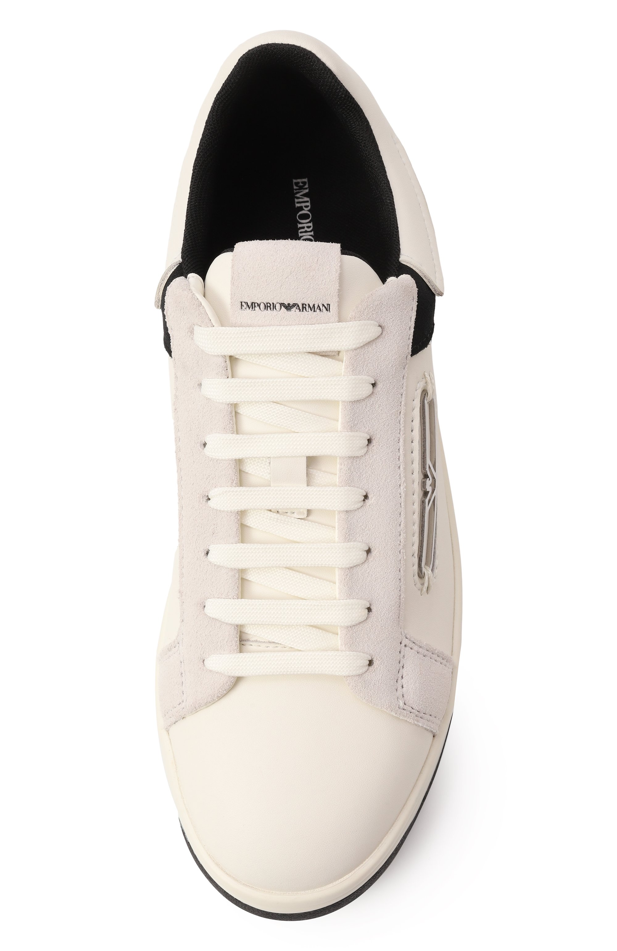 Кожаные кеды EMPORIO ARMANI, �арт. X3X024/XR222, фото 6