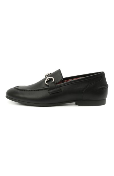 Кожаные лоферы с пряжкой GUCCI, арт. 484908/BLN00, фото 2