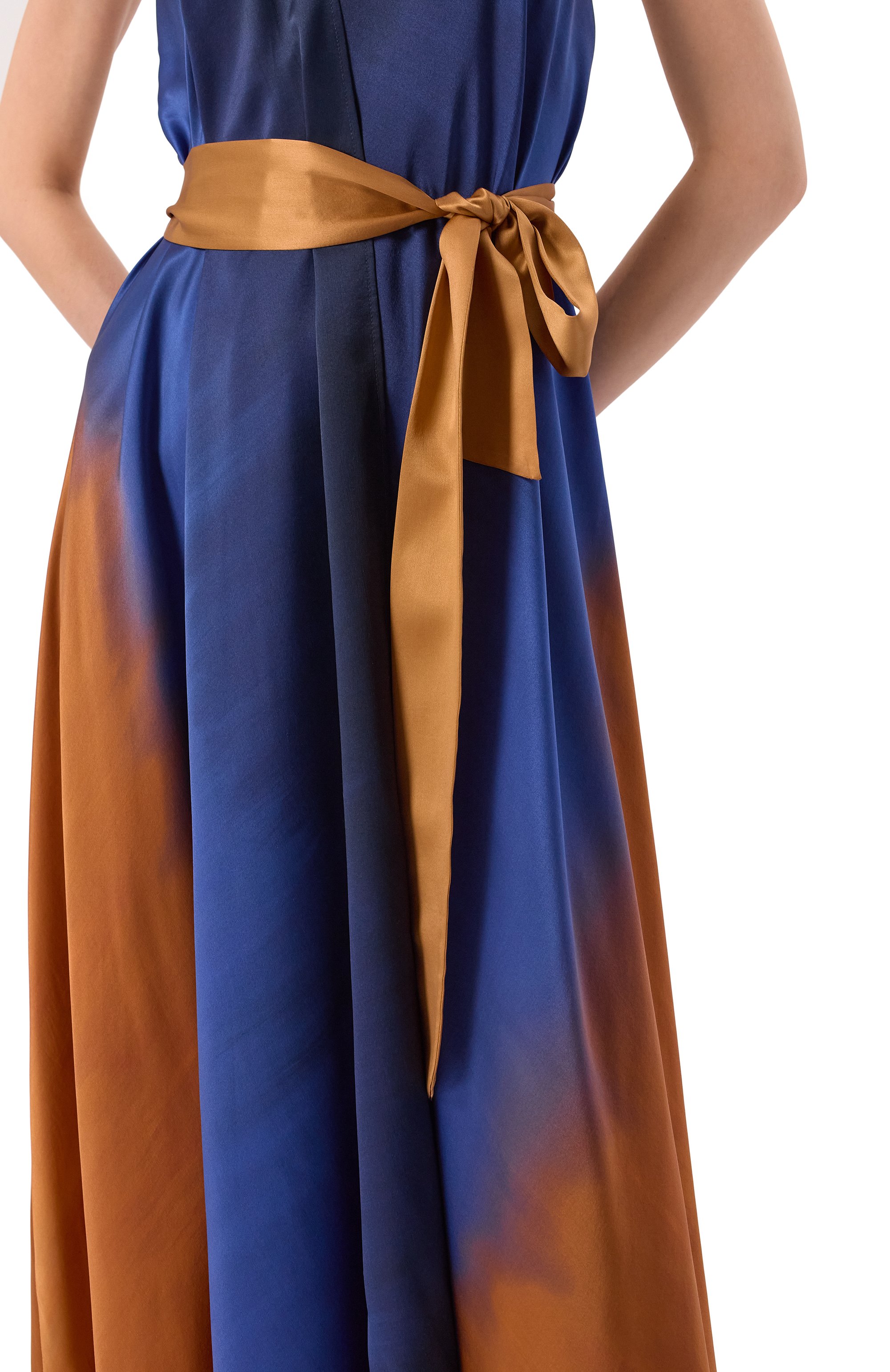 Атласное платье KITON, арт. D59362K0909E01, фото 5