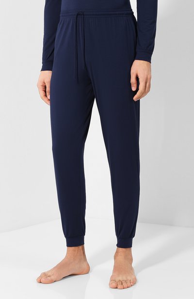 Пижама из вискозы с брюками ZEGNA синего цвета по цене 32000 руб., арт. N6H010590, фото 4 Пижама из вискозы с брюками ZEGNA, арт. N6H010590, фото 4