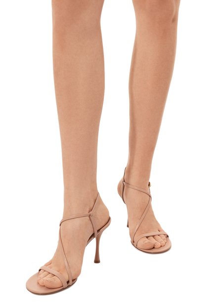 Кожаные босоножки GIANVITO ROSSI бежевого цвета по цене 72800 руб., арт. G32222.85LAC.NAPPEAH, фото 3 Кожаные босоножки GIANVITO ROSSI, арт. G32222.85LAC.NAPPEAH, фото 3