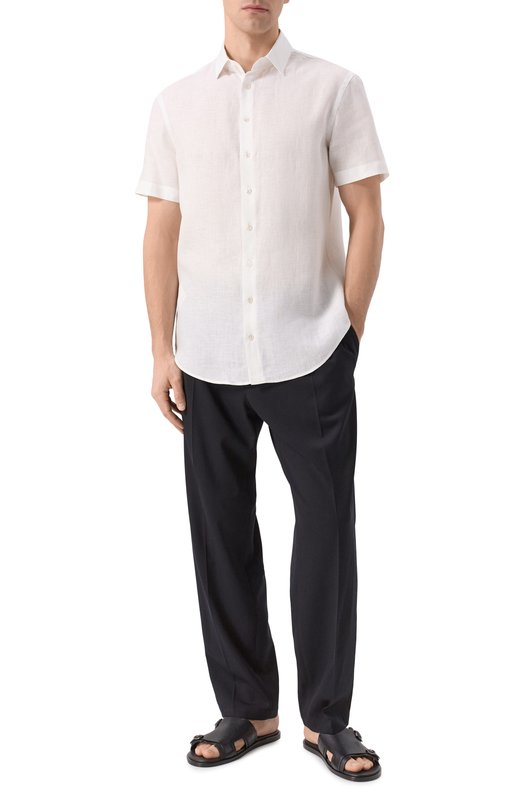 Льняная рубашка Giorgio Armani GM000474/TE11049 Белый  GM000474/TE11049 Фото 2